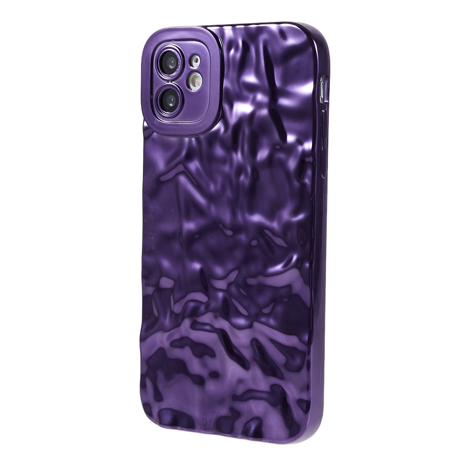 Měkký TPU kryt na telefon pro iPhone 12 galvanicky pomačkaný nerovný kryt telefonu Měkký TPU kryt na telefon pro iPhone 12 galvanicky pomačkaný nerovný kryt telefonu